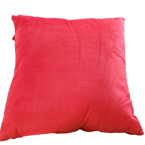 NEW St. Nicholas Square Beaded Reindeer Christmas Decor Red Pillow 12" X 12" - Picture 2 of 5